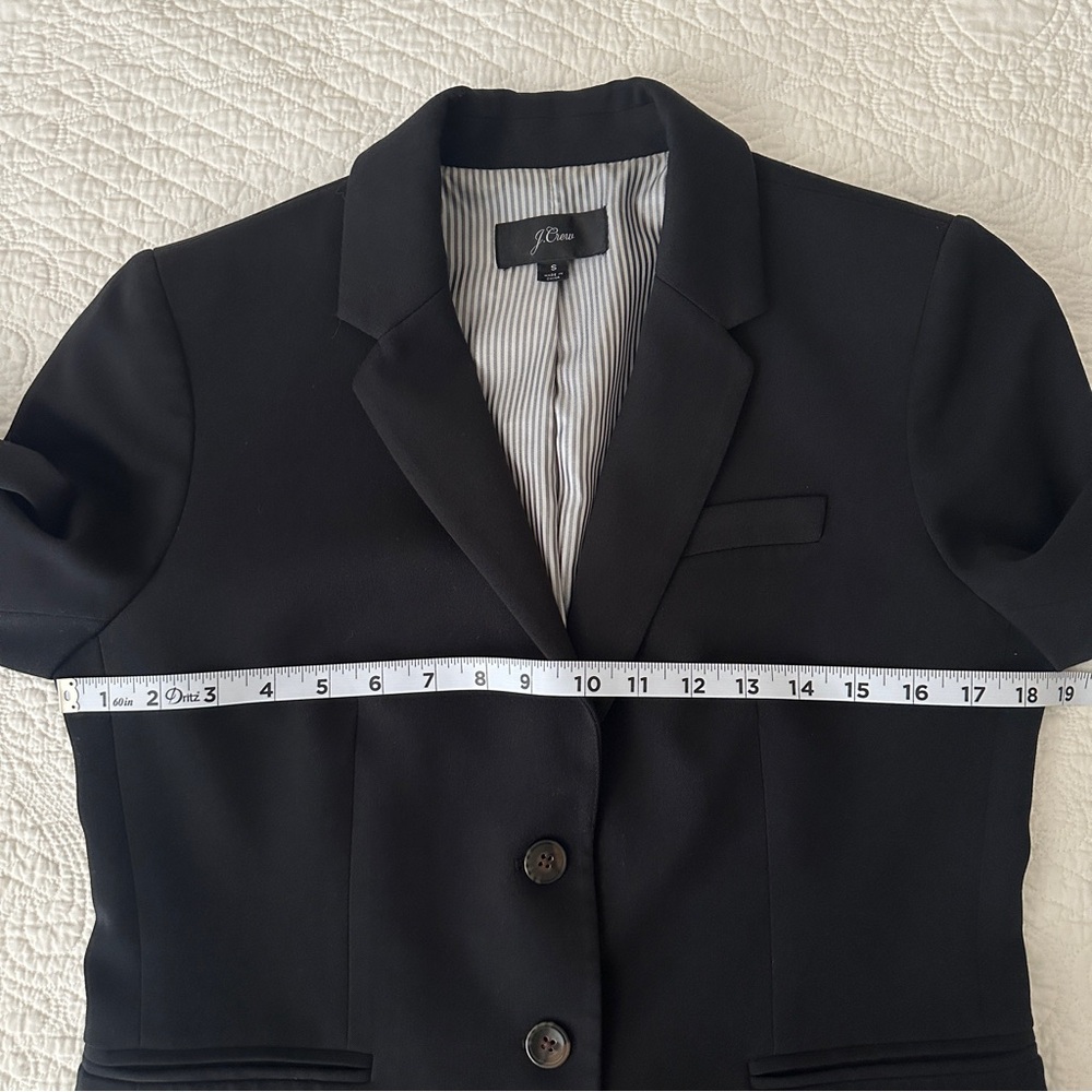 J.Crew Classic Women's Schoolboy Blazer Jacket Notch Collar Black Small K2899 - Picture 5 of 13